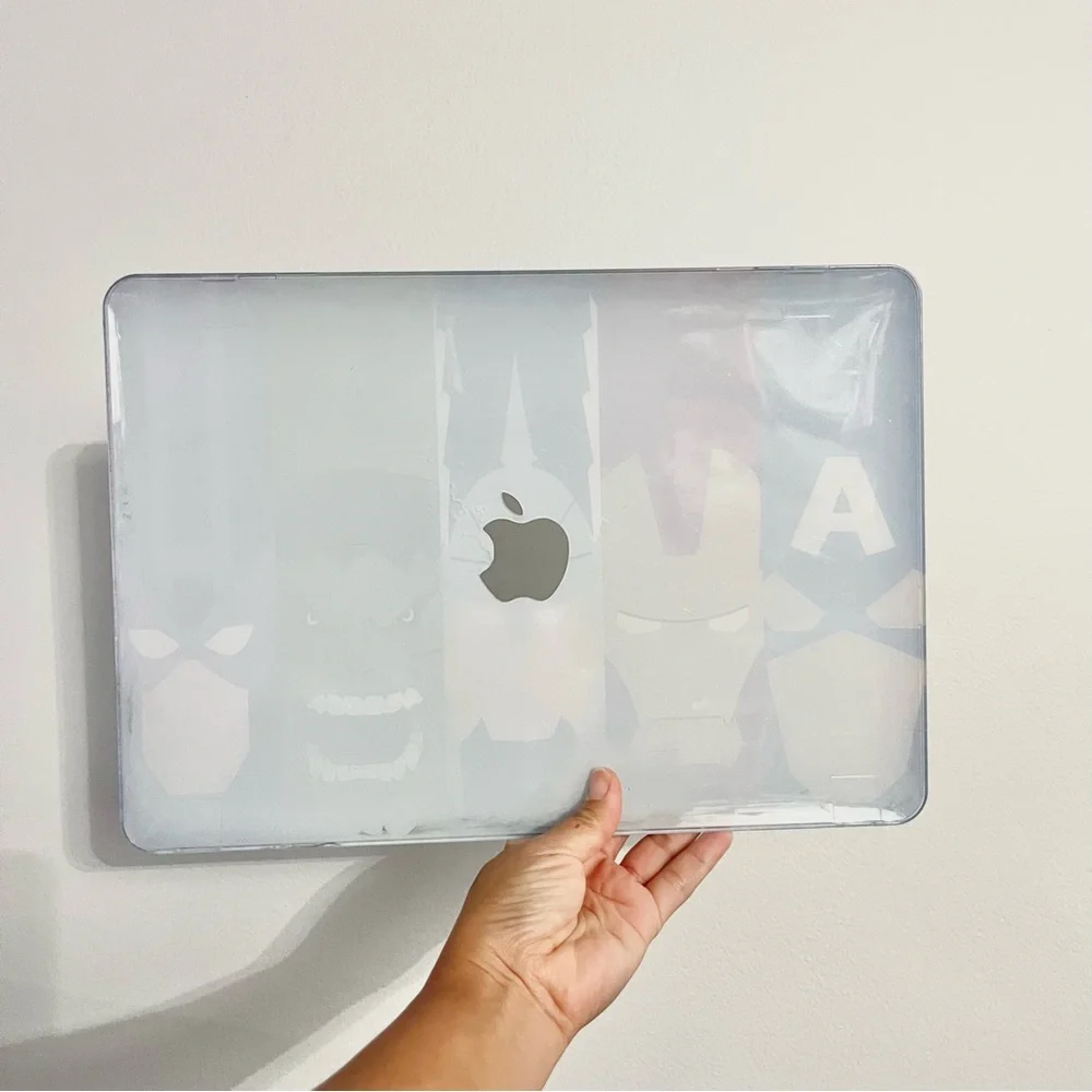 Marvel Apple Laptop Hardcase Top Cover w Hulk Captain America Thor Etc 13X9 In